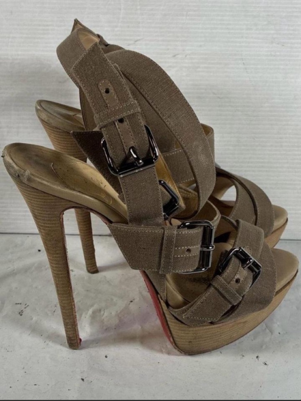 Christuan Louboutin Strappy Platform “Toutenkaboucle” Heels